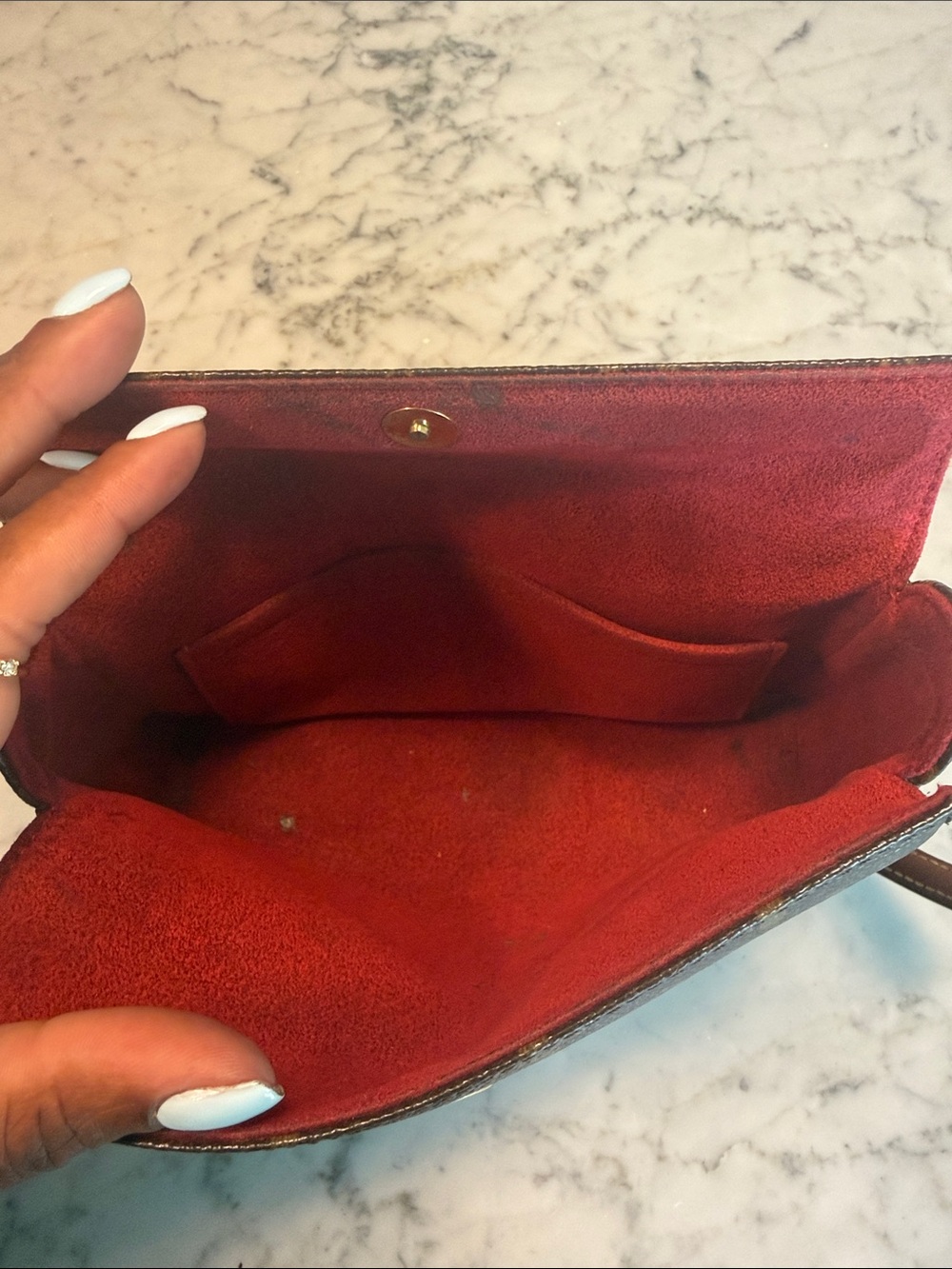 Louis Vuitton Monogram Mini Shoulder Bag in Brown and Gold - Picture 6 of 8
